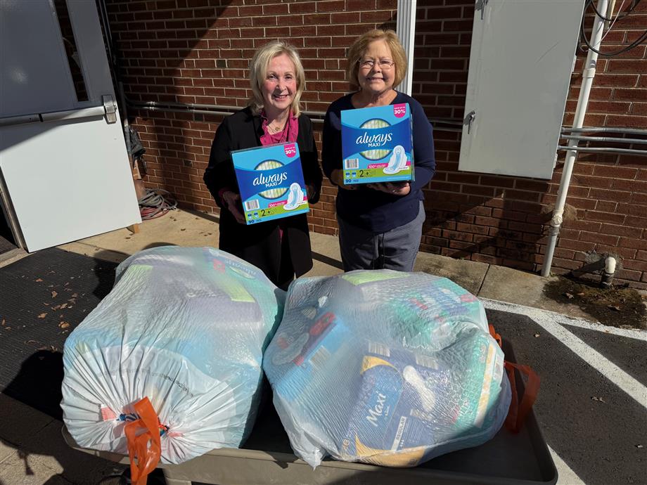 Redeemer Lutheran Church donated more than $300 worth of feminine hygiene products for students in Gaston County Schools.